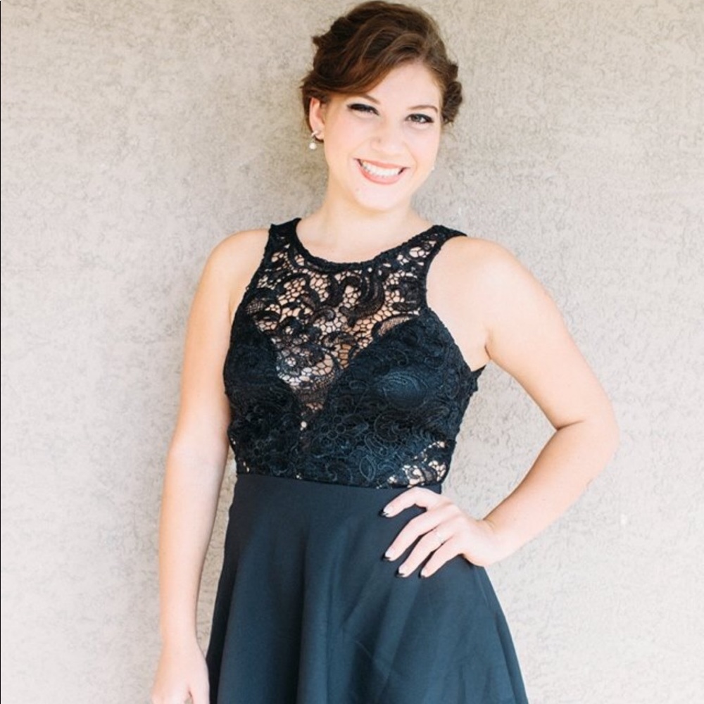 lulus black lace dress